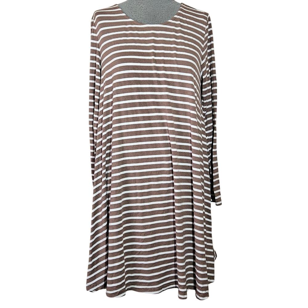 Stripped Tunic Length Top Size Medium